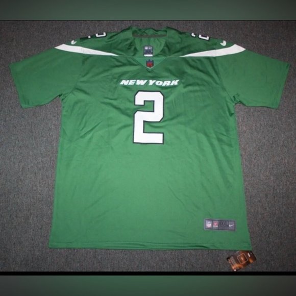 NFL Football New York Jets Zach Wilson #2 Sewn Jersey Nike Green 3XL XXXL - Picture 1 of 6